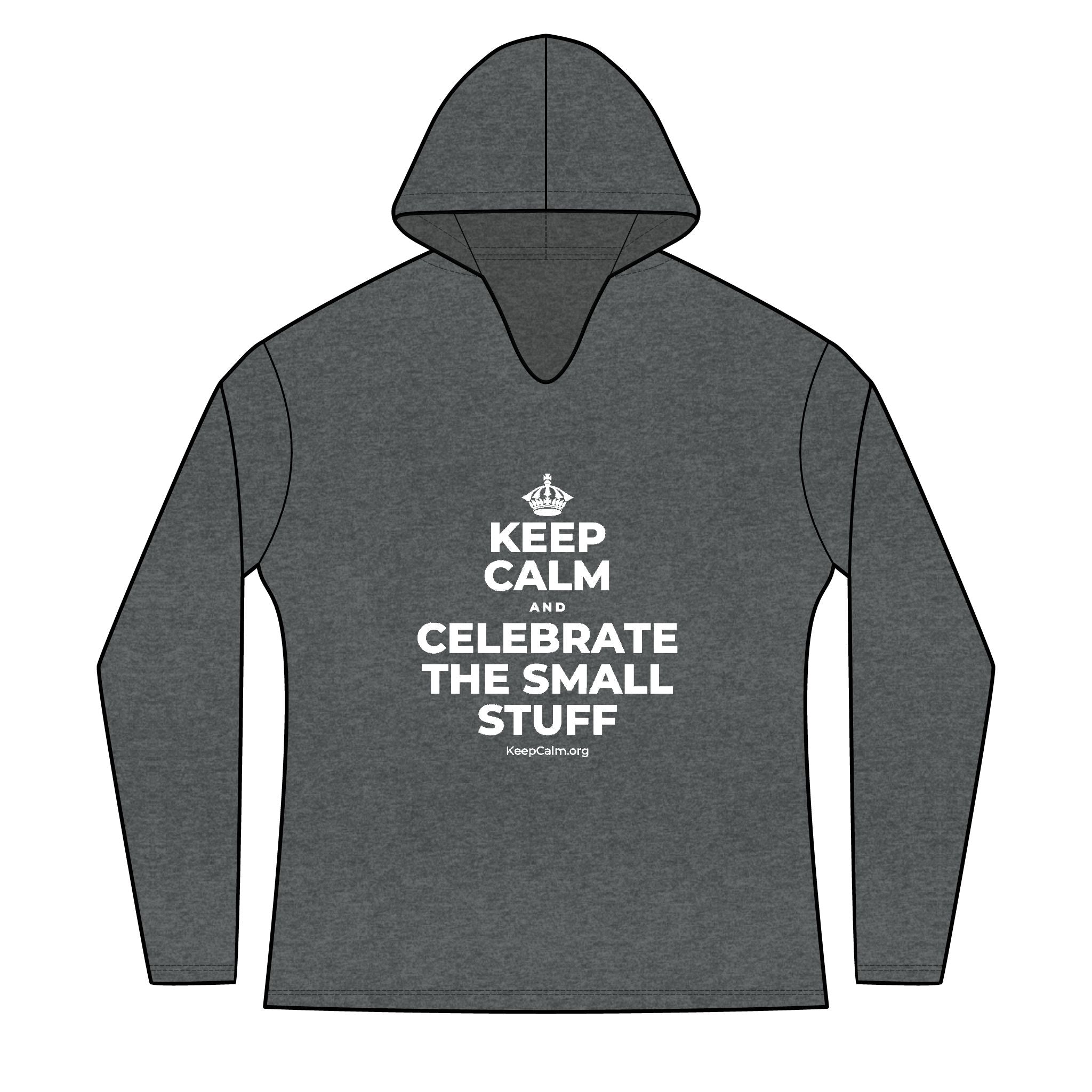 KEEP CALM AND CELEBRATE THE SMALL STUFF Women's Long Sleeve Hoodie