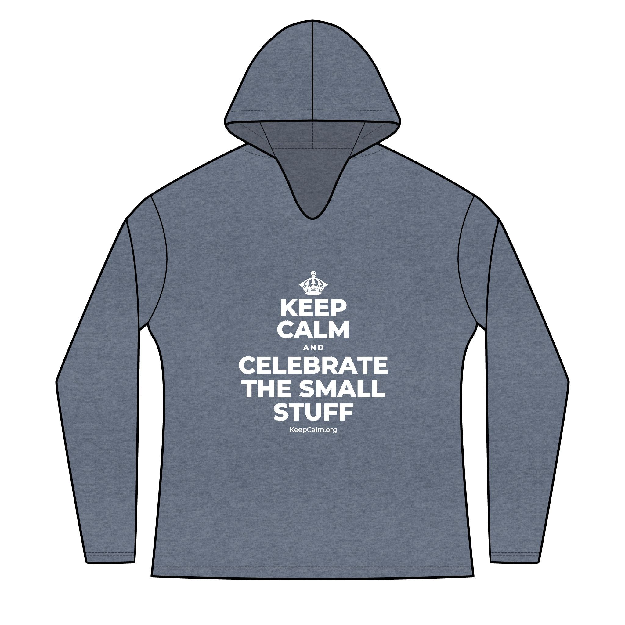 KEEP CALM AND CELEBRATE THE SMALL STUFF Women's Long Sleeve Hoodie
