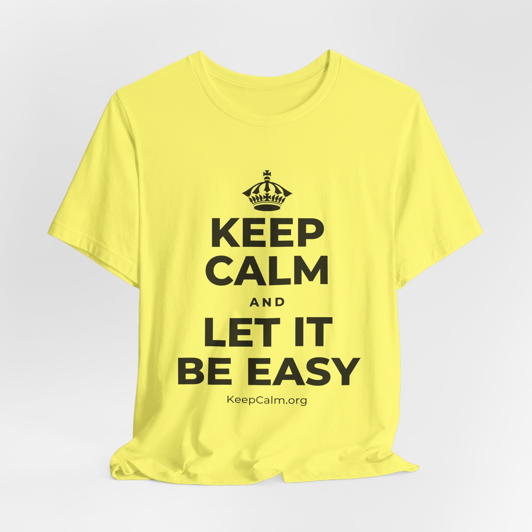 KEEP CALM AND LET IT BE EASY T-Shirt (Soft Cream–Heather Mauve)
