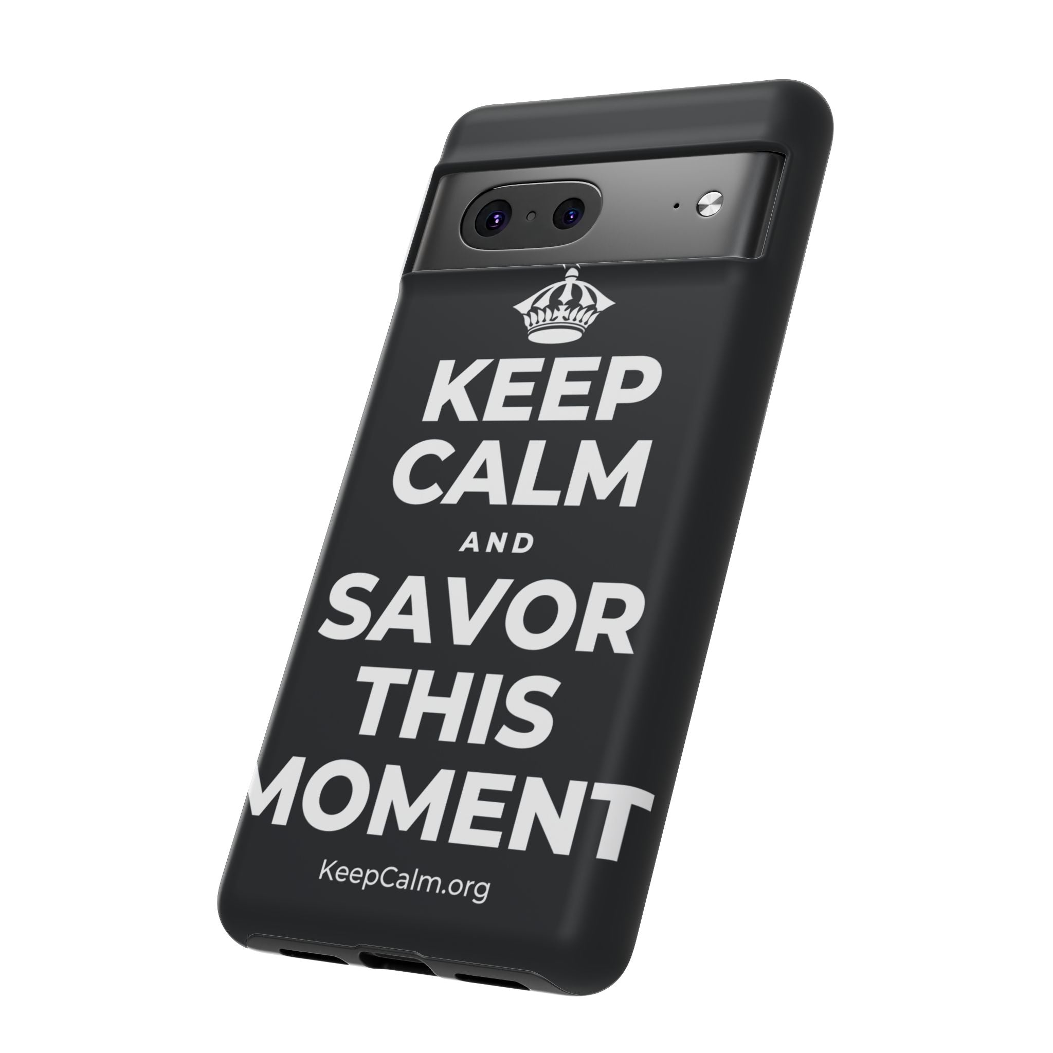 KEEP CALM AND SAVOR THIS MOMENT Phone Case (Dark)