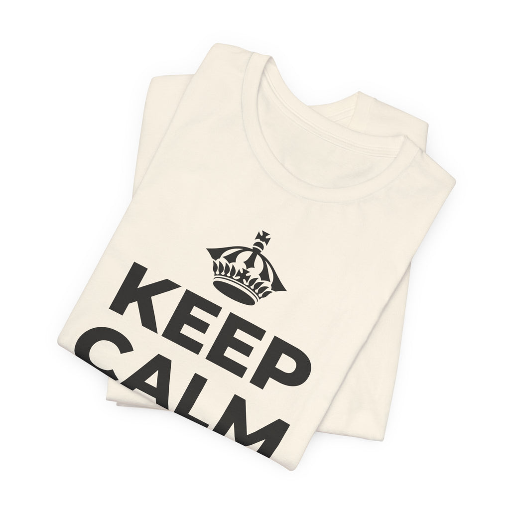 KEEP CALM AND 去踩踩草地 T-Shirt (White–Asphalt)