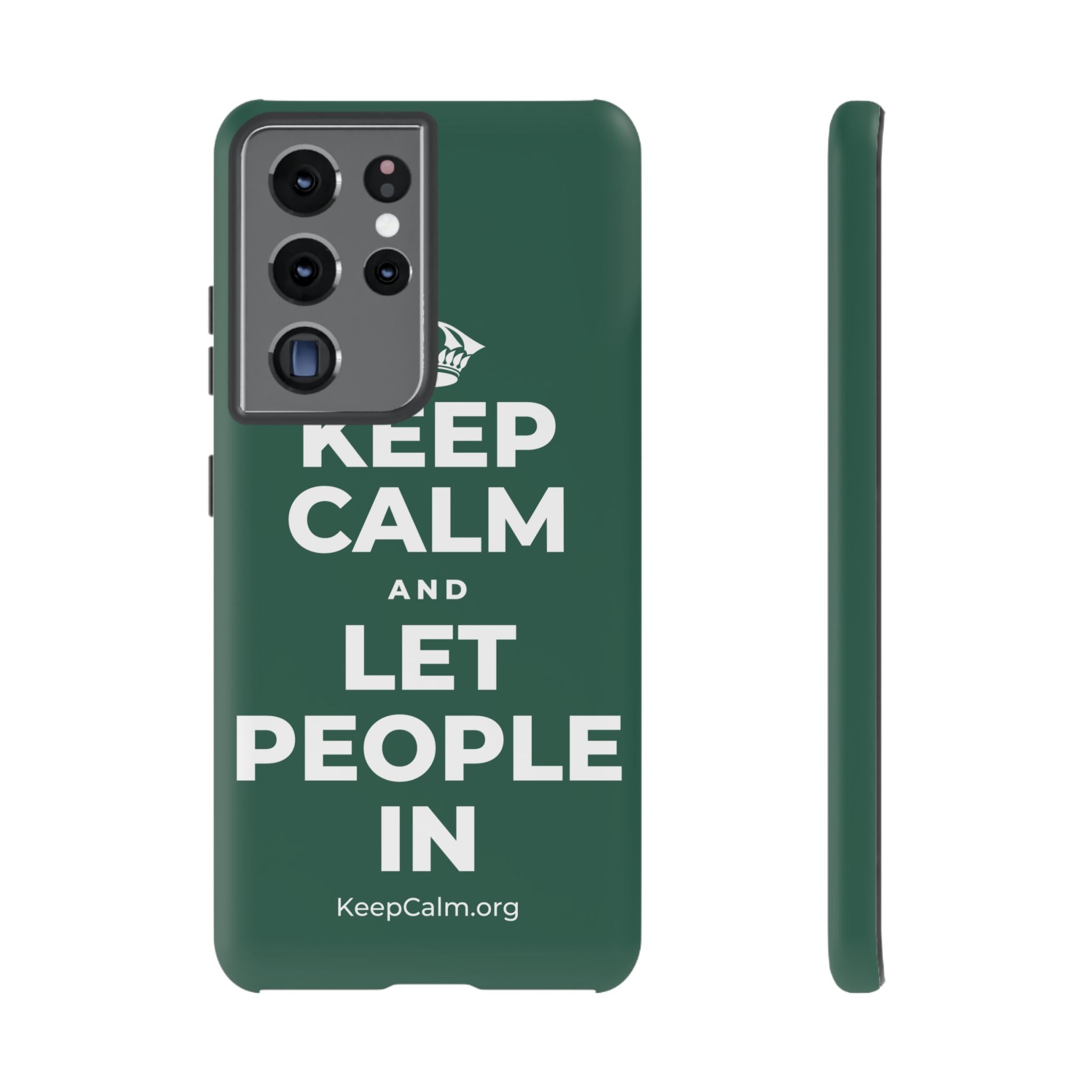KEEP CALM AND LET PEOPLE IN Phone Case
