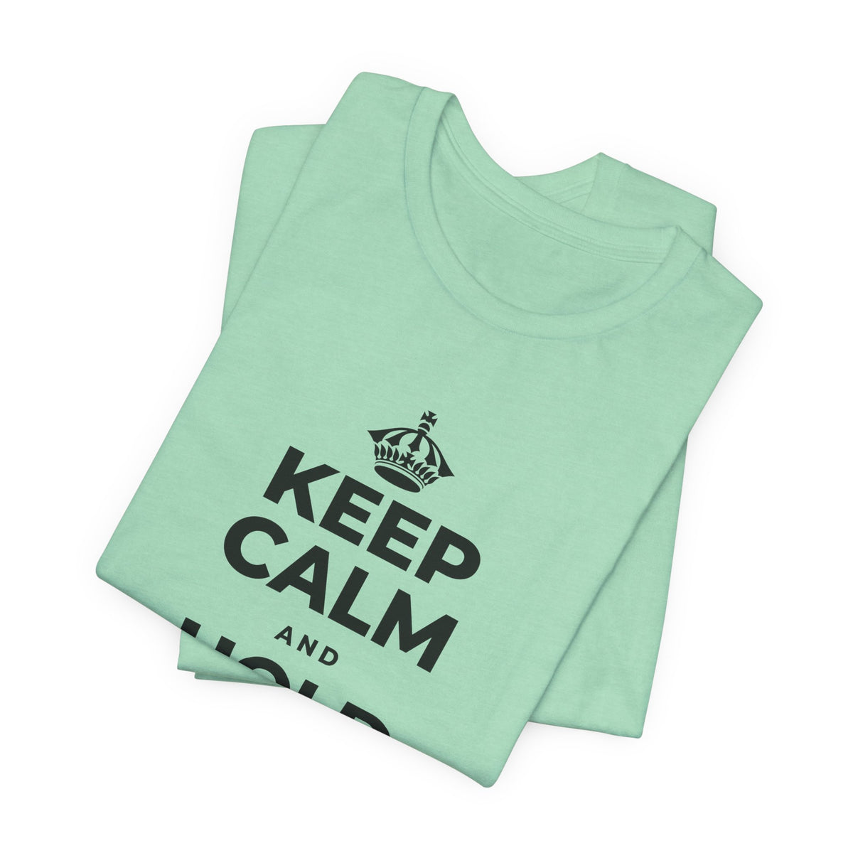 KEEP CALM AND HOLD SPACE FOR HOPE T-Shirt (Baby Blue–Silver)