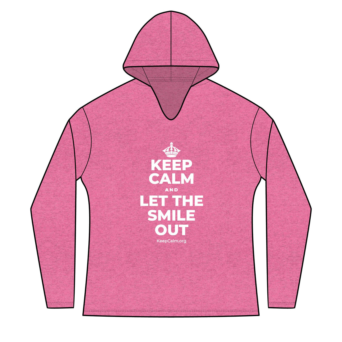 KEEP CALM AND LET THE SMILE OUT Women's Long Sleeve Hoodie