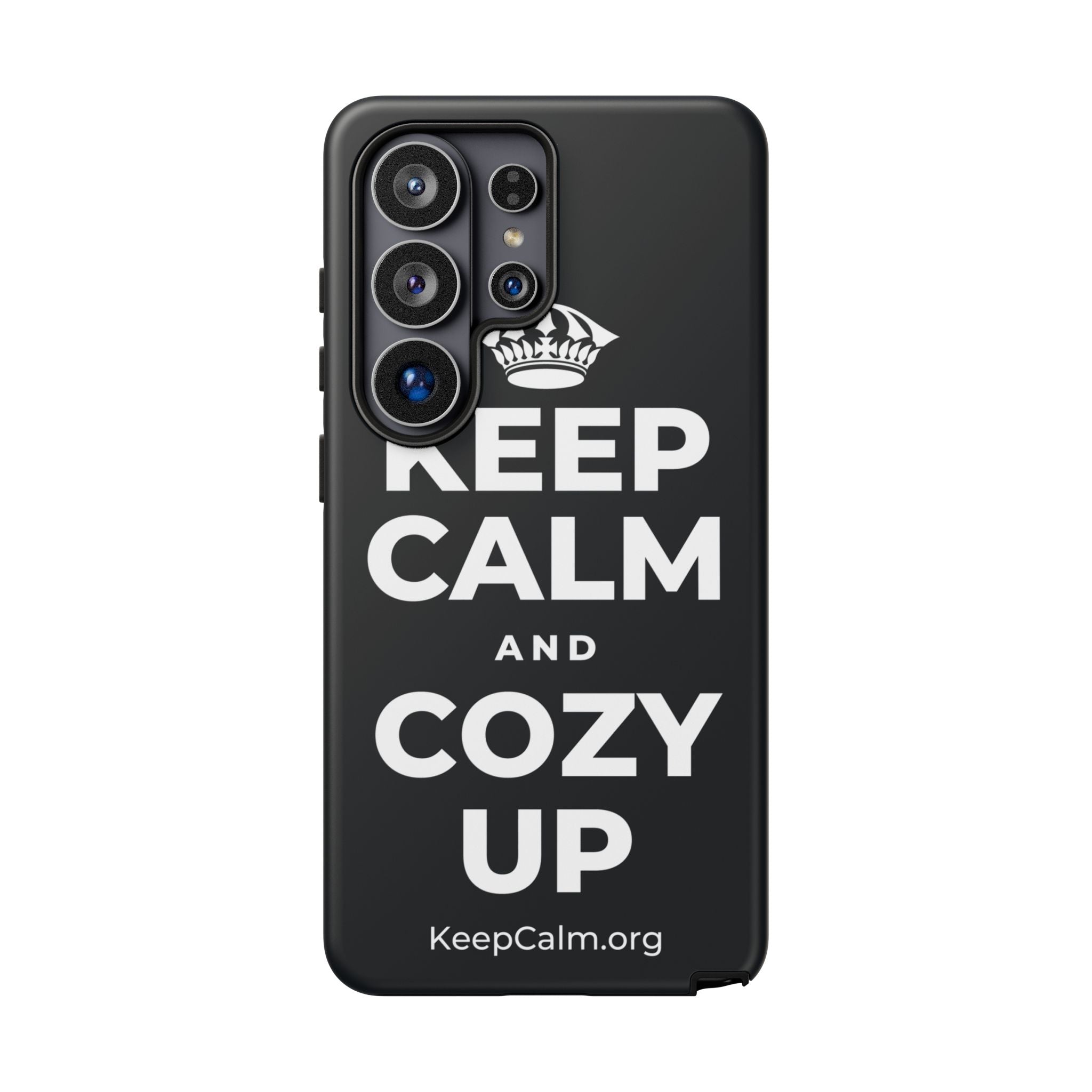 KEEP CALM AND COZY UP Phone Case (Dark)