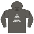 KEEP CALM AND SMILE, IT HELPS Organic Hoodie Tee