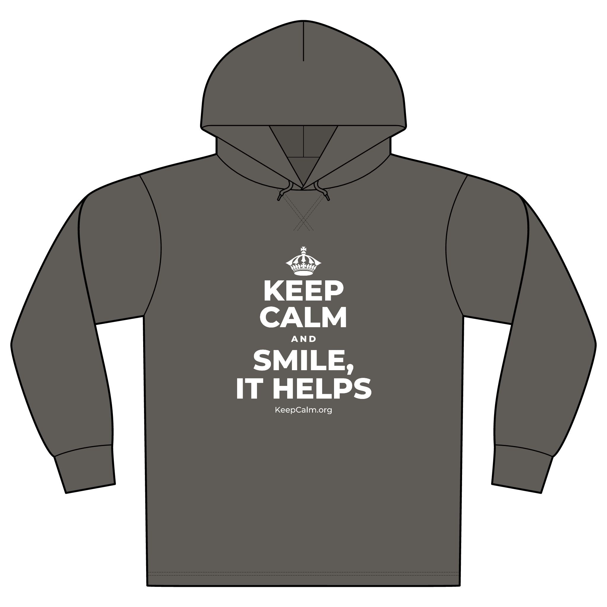 KEEP CALM AND SMILE, IT HELPS Organic Hoodie Tee