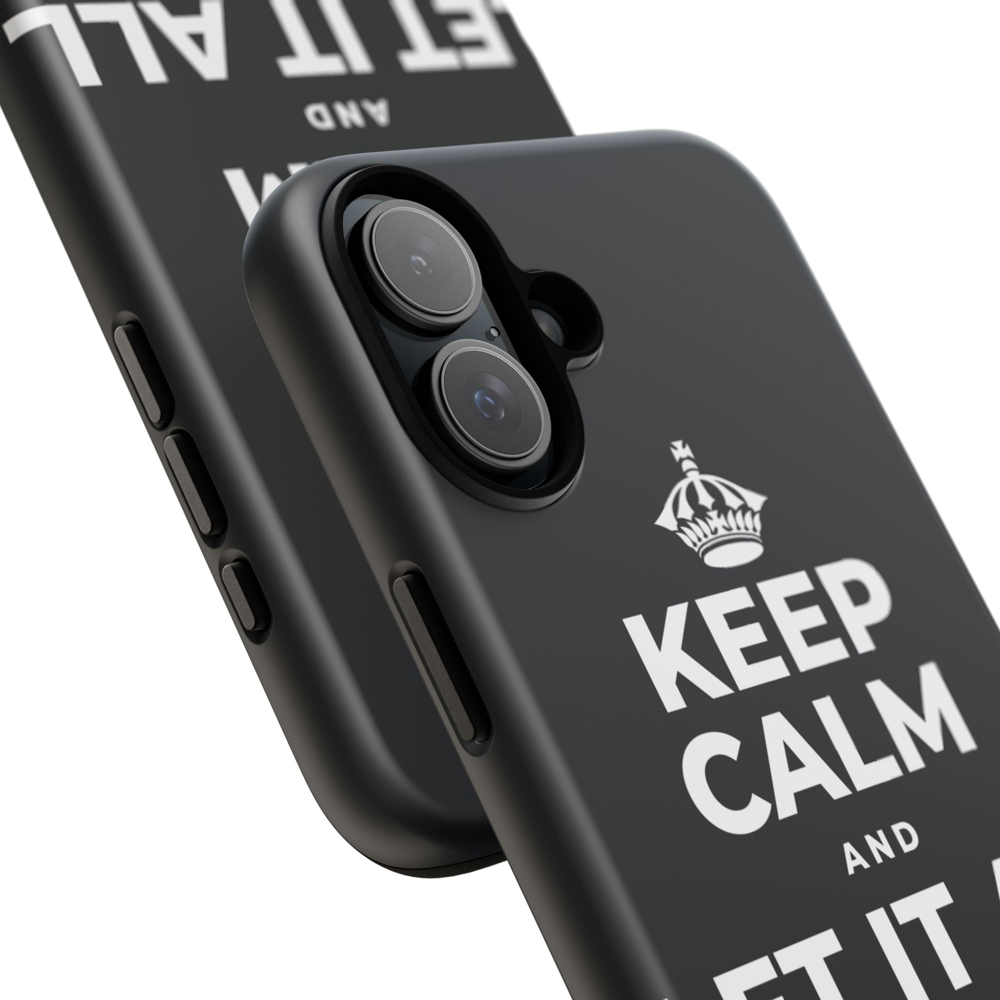 KEEP CALM AND LET IT ALL FALL AWAY Phone Case (Dark)