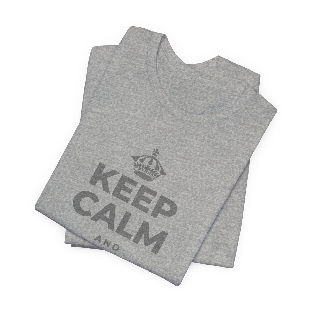 KEEP CALM AND FIND THE WATER T-Shirt (White–Asphalt)