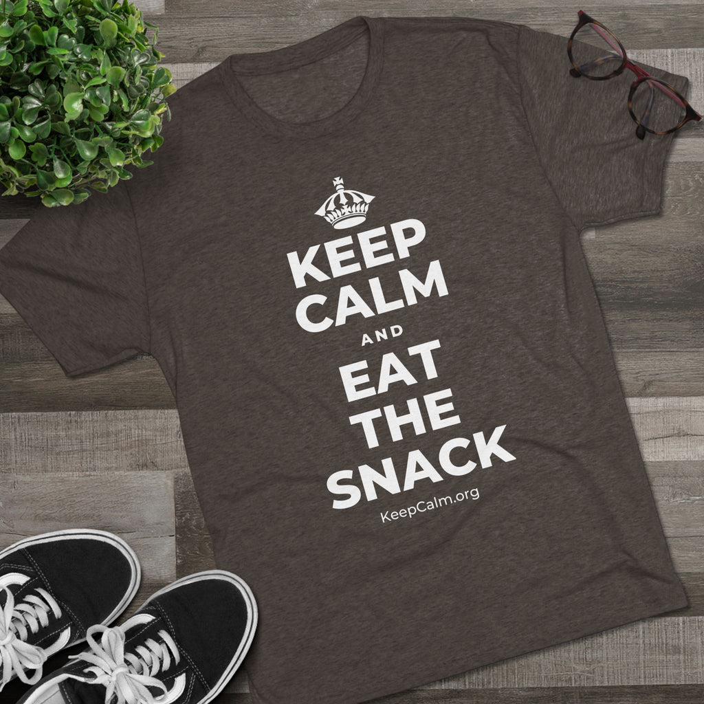 KEEP CALM AND EAT THE SNACK Tri-Blend Tee