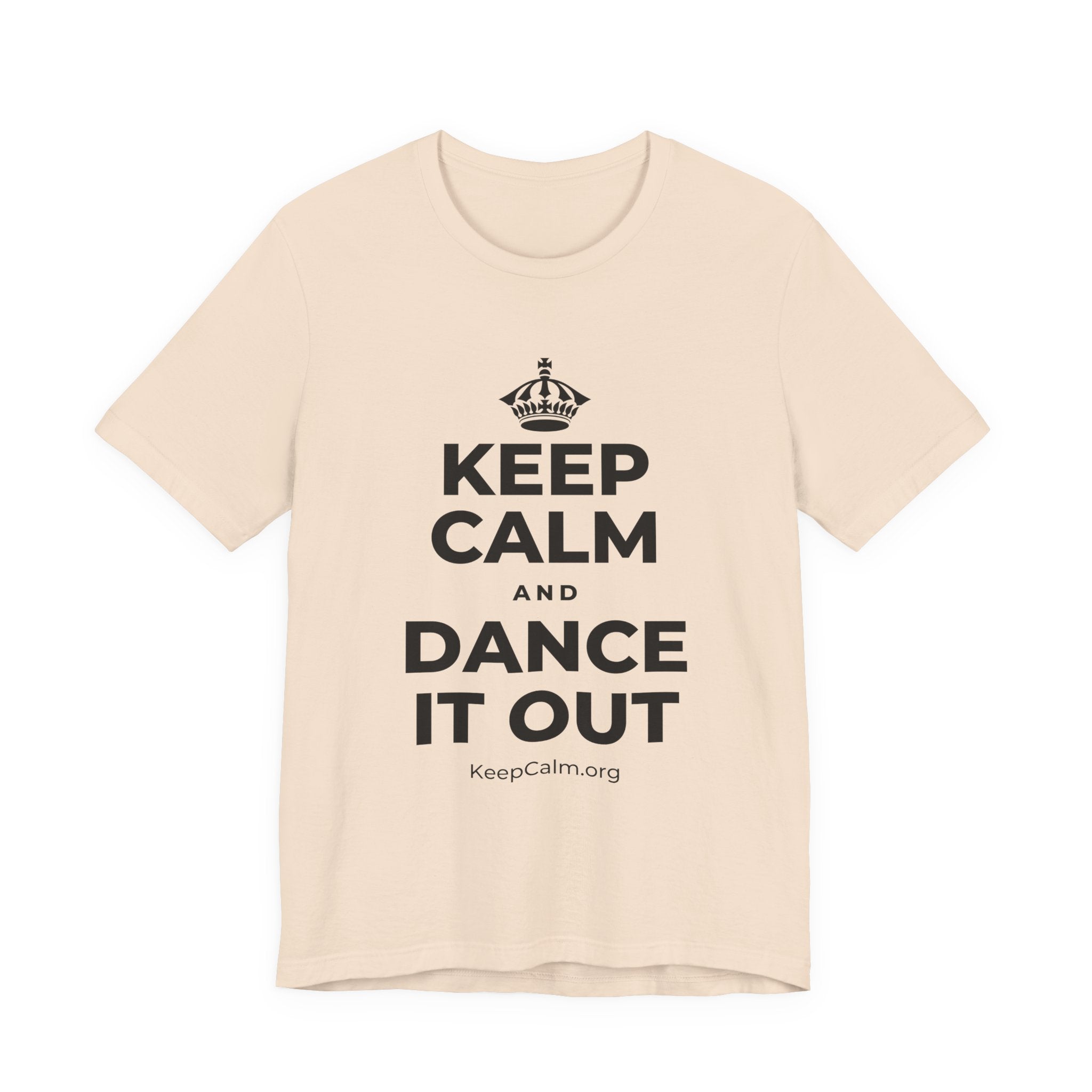 KEEP CALM AND DANCE IT OUT T-Shirt (Soft Cream–Heather Mauve)
