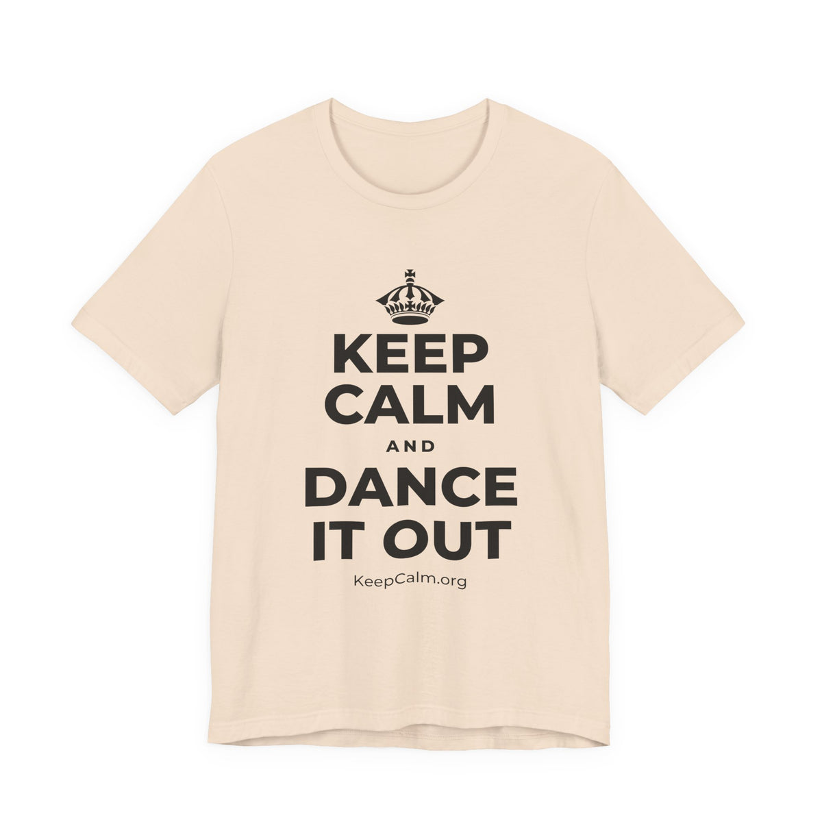 KEEP CALM AND DANCE IT OUT T-Shirt (Soft Cream–Heather Mauve)