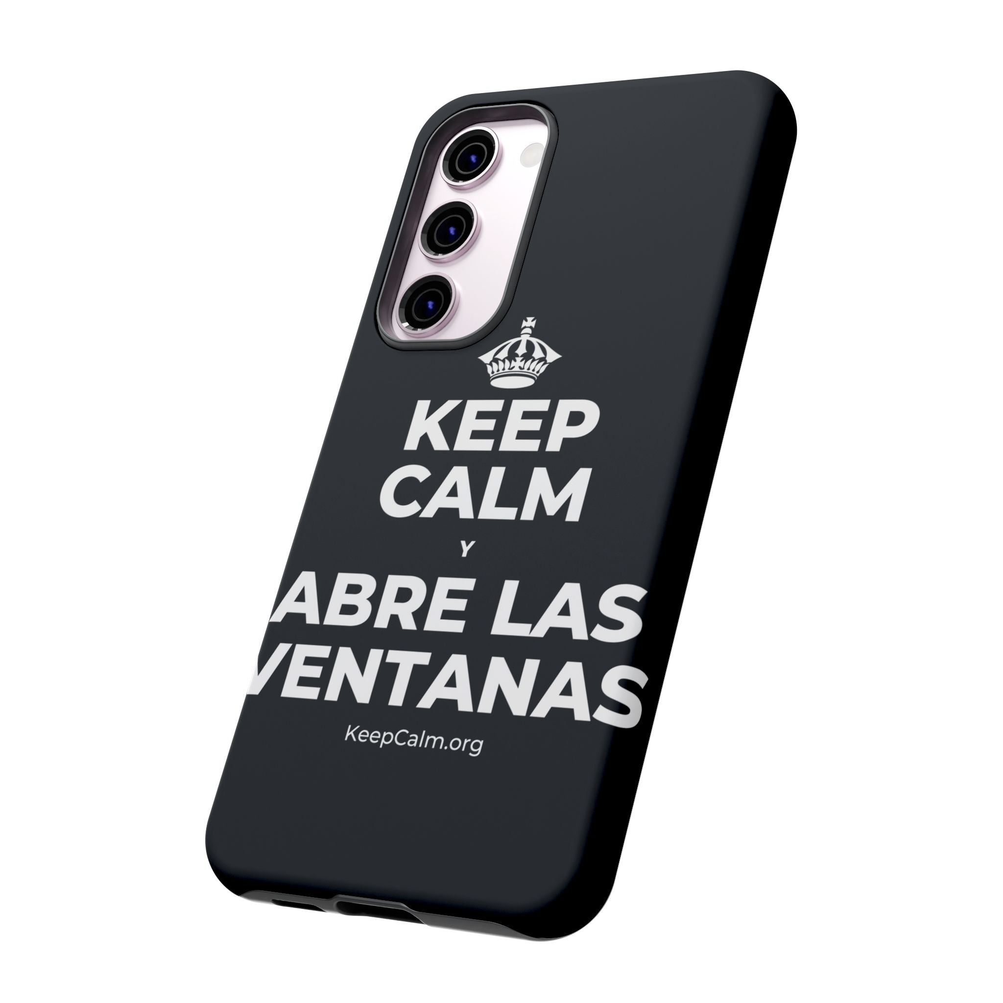KEEP CALM Y ABRE LAS VENTANAS Phone Case (Dark)