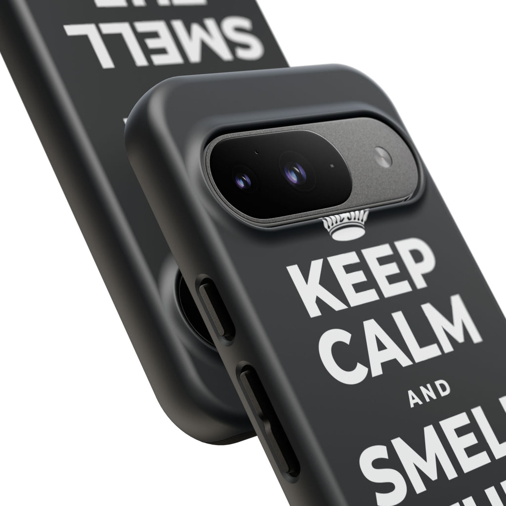 KEEP CALM AND SMELL THE FRESH AIR Phone Case (Dark)