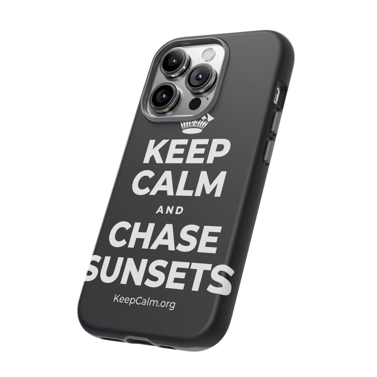 KEEP CALM AND CHASE SUNSETS Phone Case (Dark)