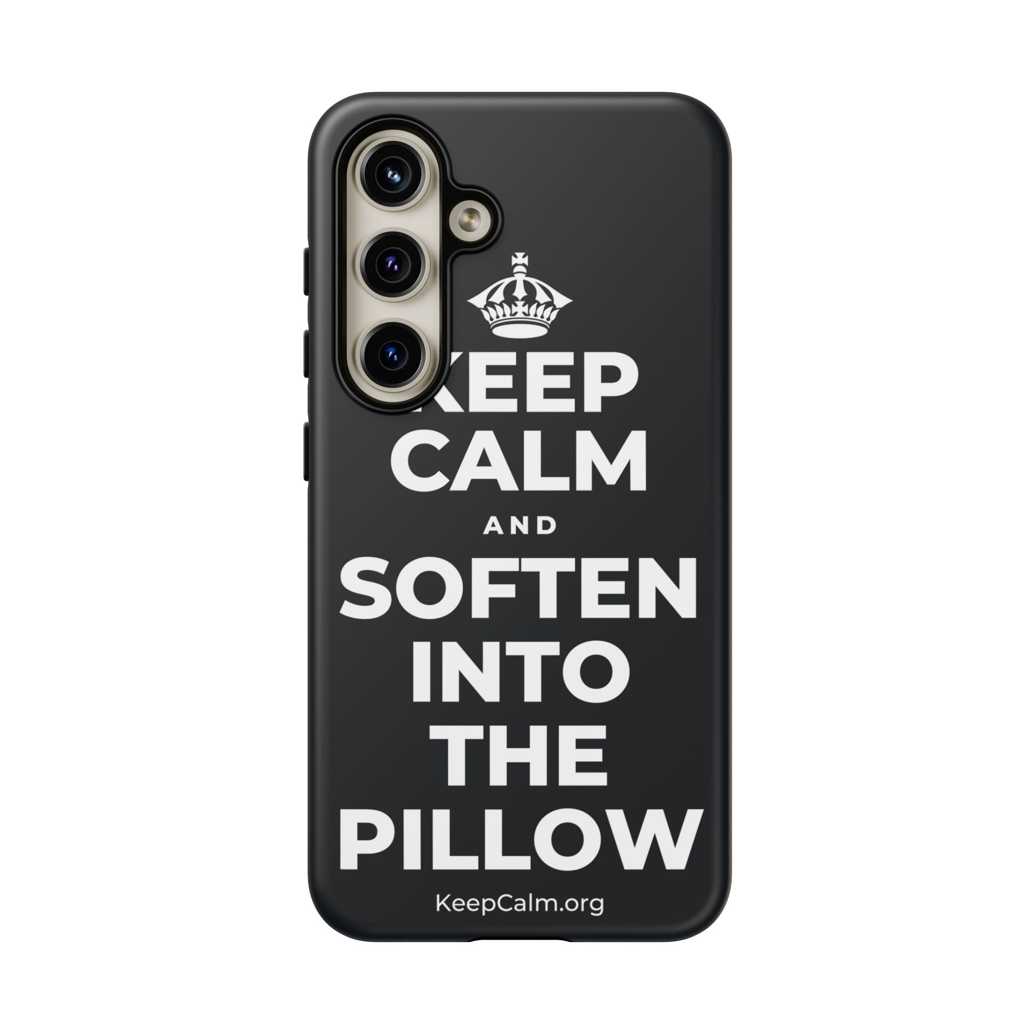 KEEP CALM AND SOFTEN INTO THE PILLOW Phone Case (Dark)