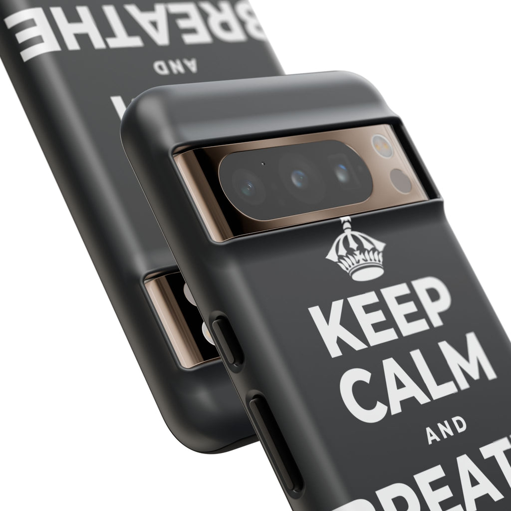 KEEP CALM AND BREATHE IN FOR FOUR Phone Case (Dark)