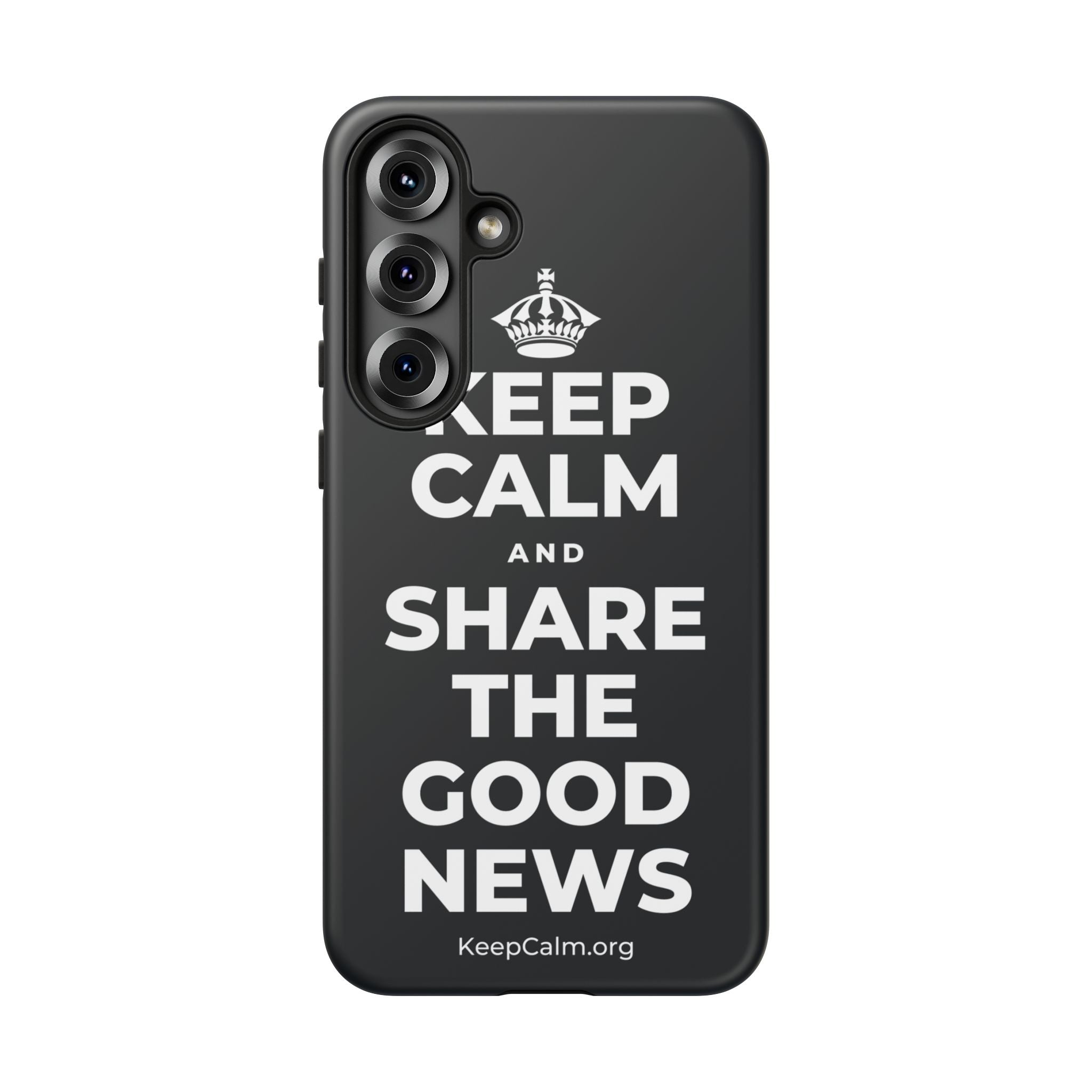 KEEP CALM AND SHARE THE GOOD NEWS Phone Case (Dark)