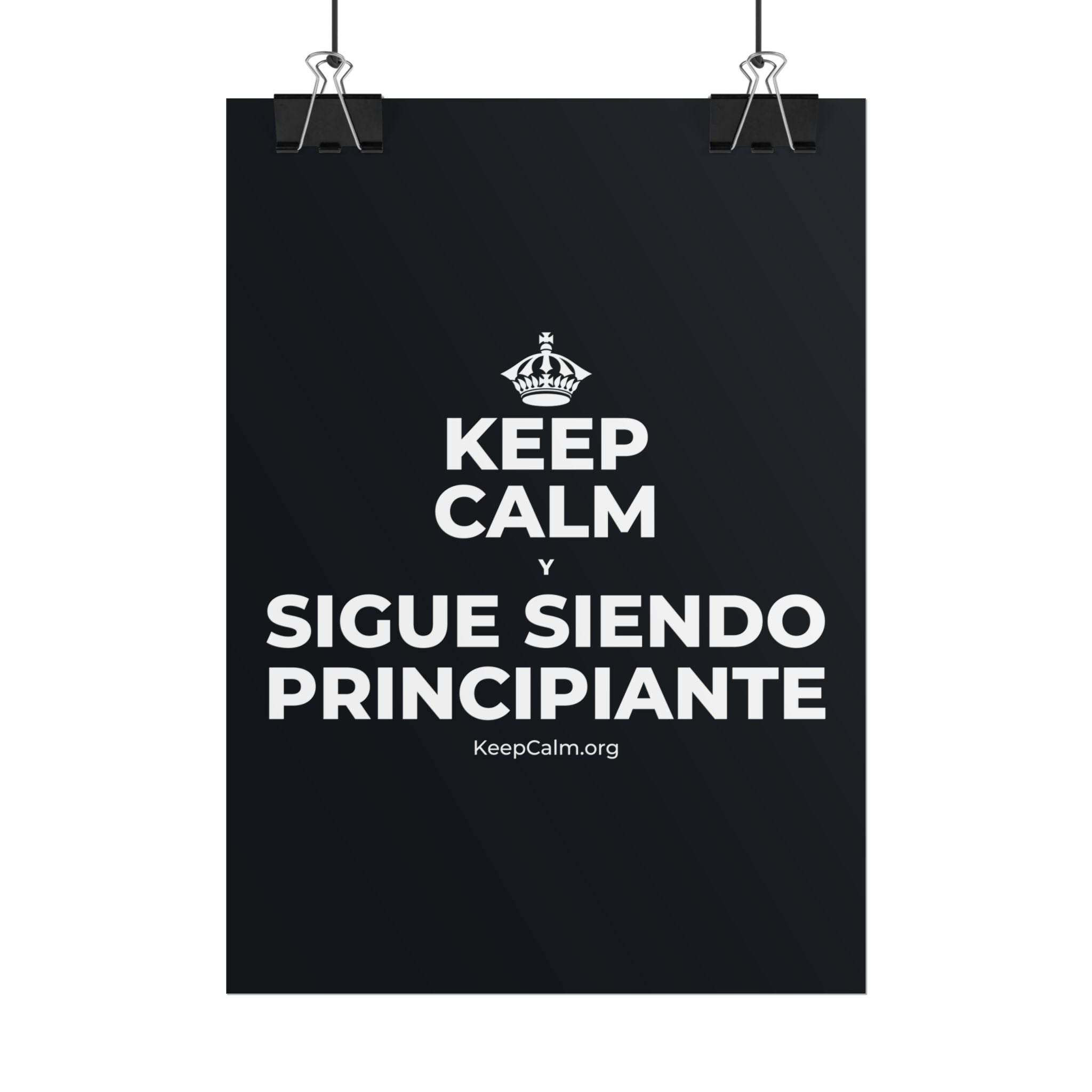 KEEP CALM Y SIGUE SIENDO PRINCIPIANTE Poster (Dark)