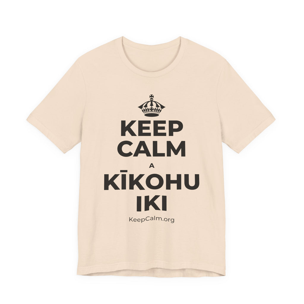 KEEP CALM A KĪKOHU IKI T-Shirt (Soft Cream–Heather Mauve)