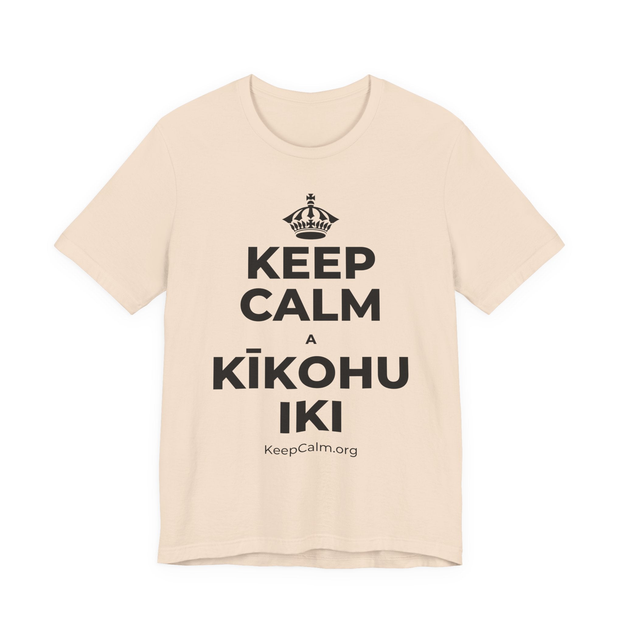 KEEP CALM A KĪKOHU IKI T-Shirt (Soft Cream–Heather Mauve)