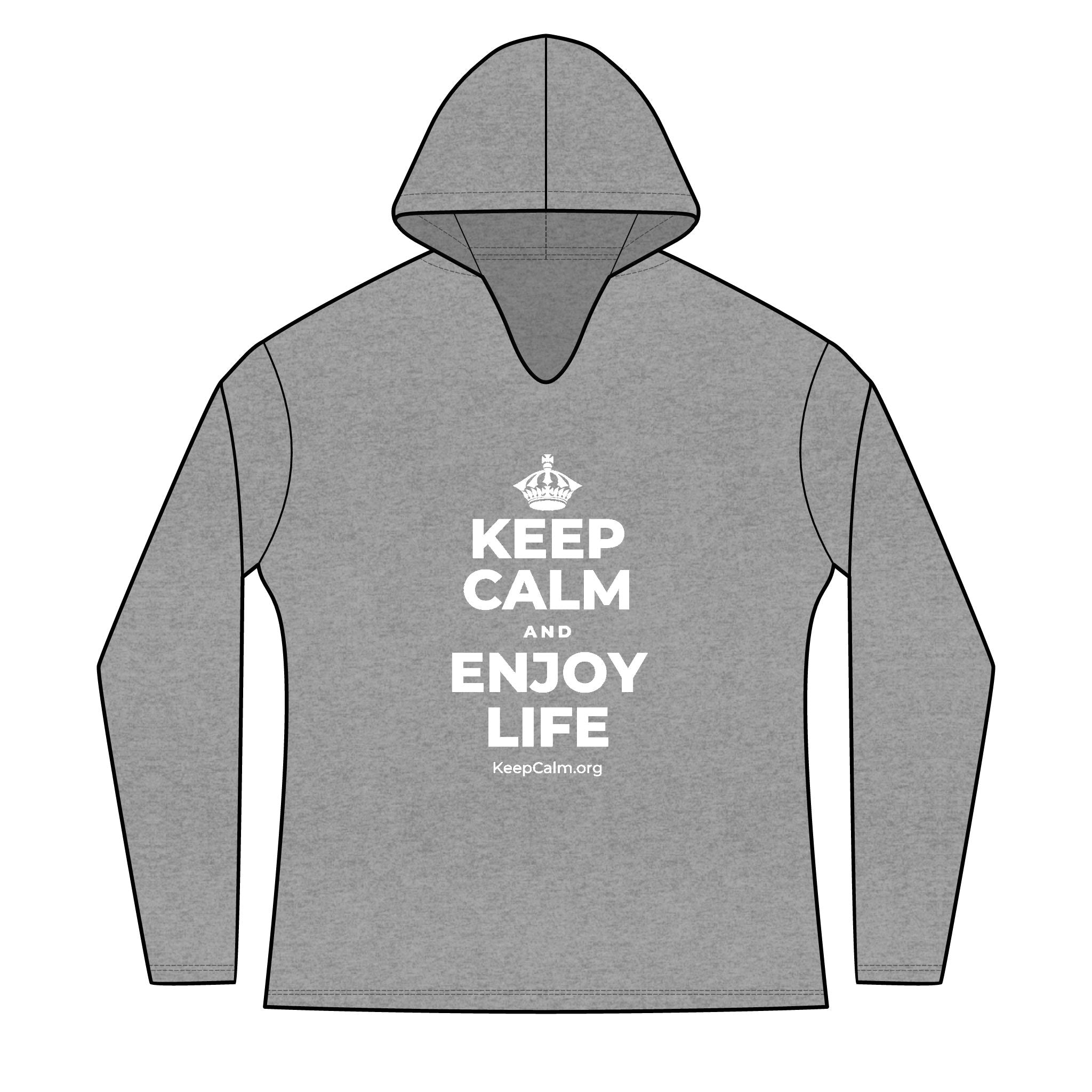 KEEP CALM AND ENJOY LIFE Women's Long Sleeve Hoodie