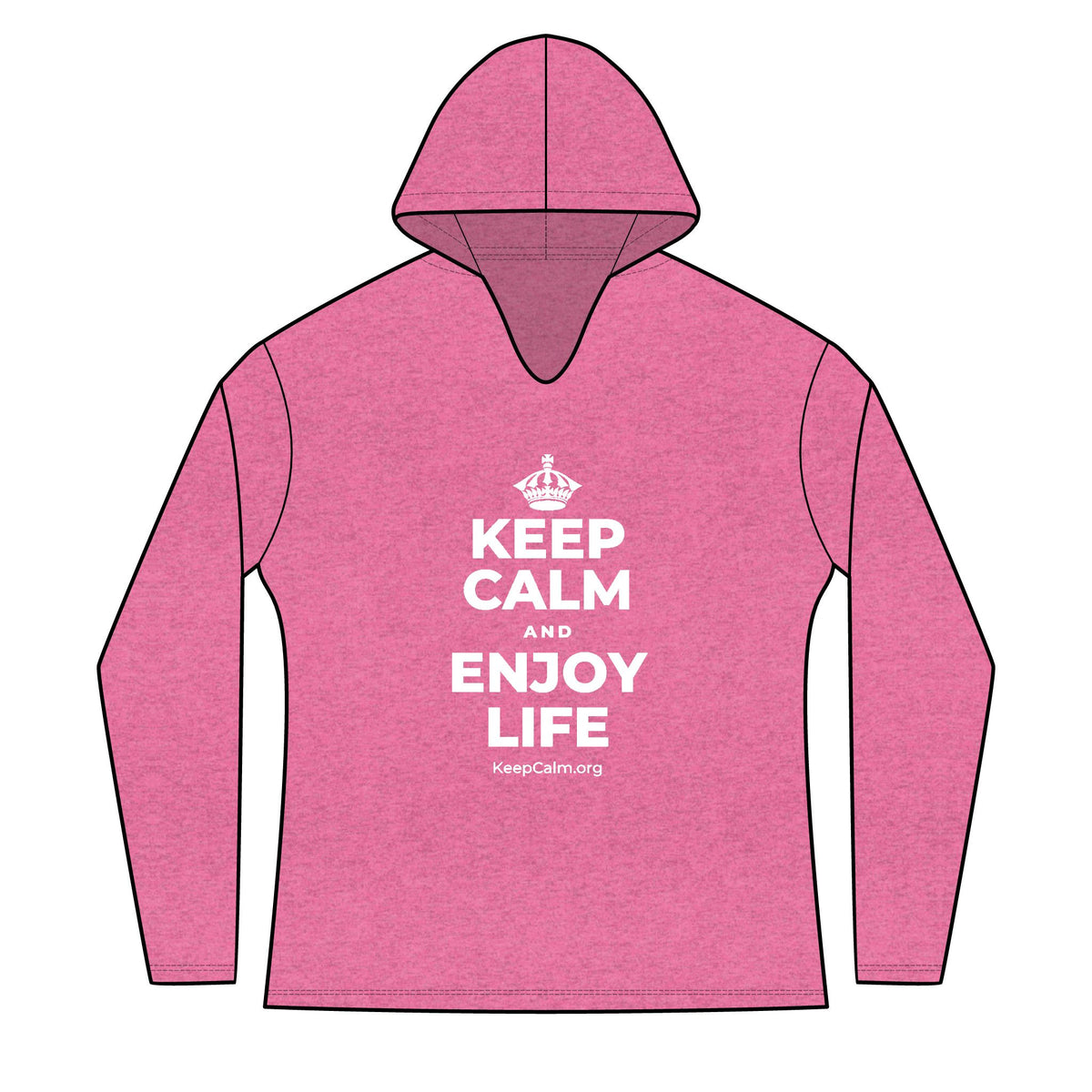 KEEP CALM AND ENJOY LIFE Women's Long Sleeve Hoodie
