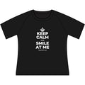 KEEP CALM AND SMILE AT ME Women's Raglan Tee
