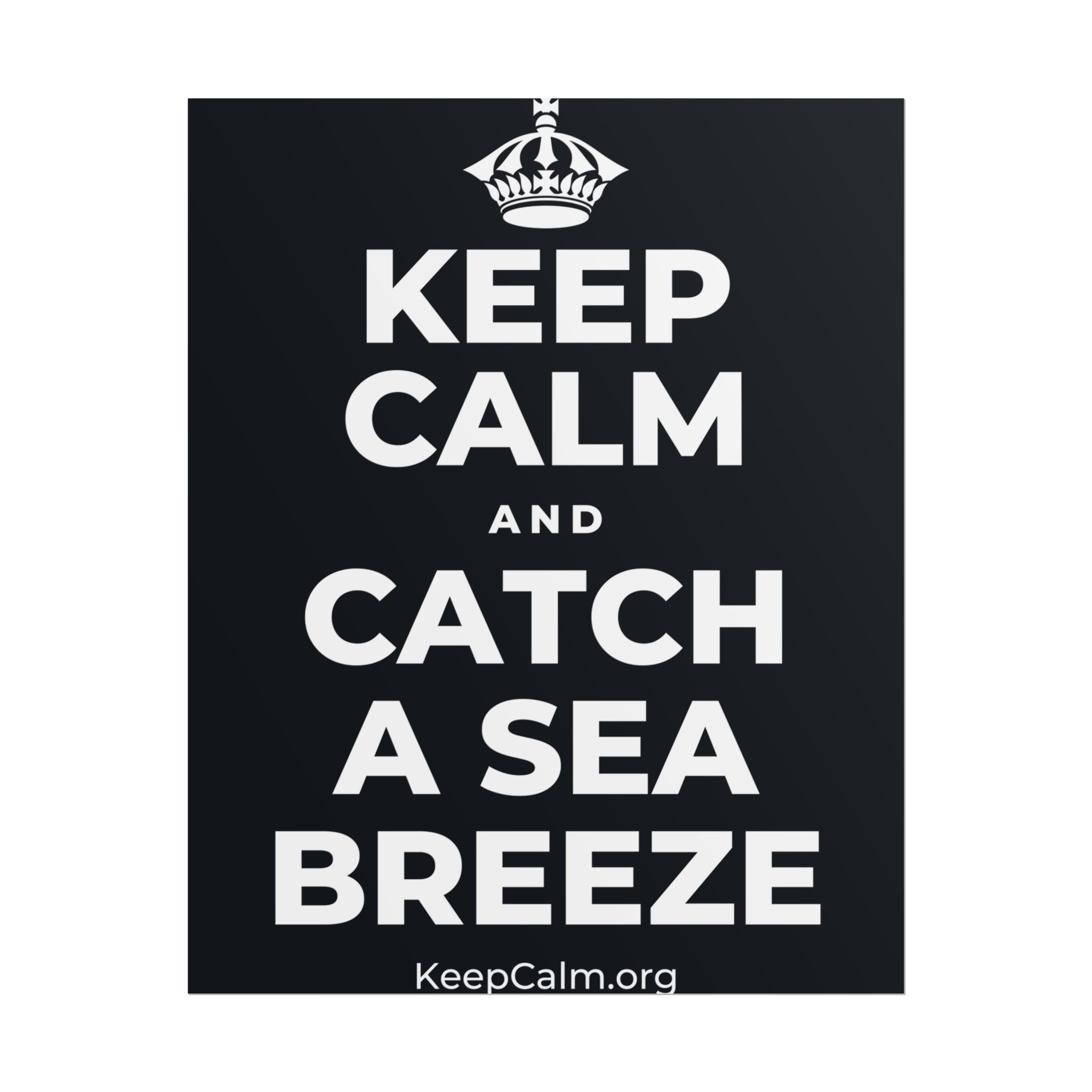 KEEP CALM AND CATCH A SEA BREEZE Poster (Dark)