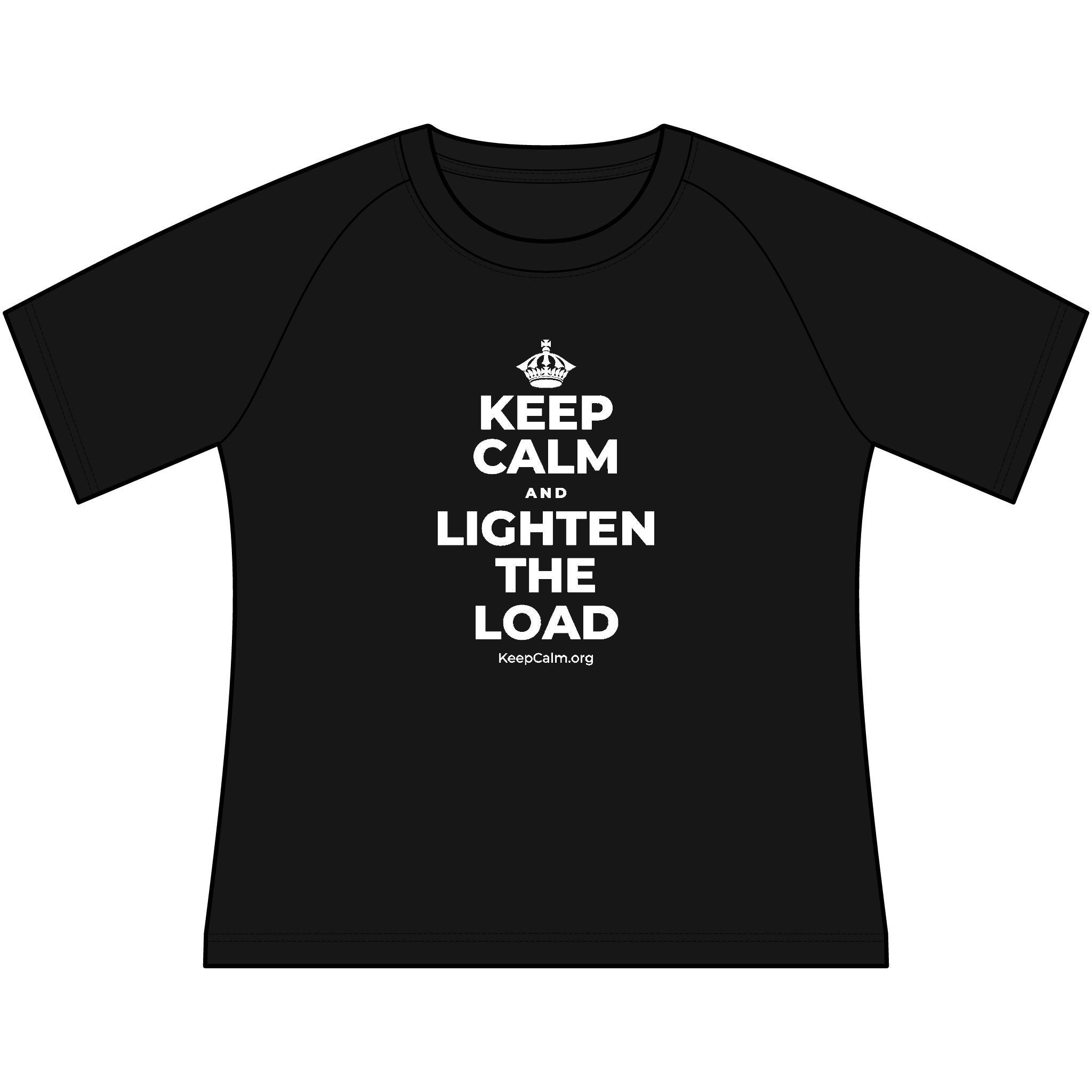 KEEP CALM AND LIGHTEN THE LOAD Women's Raglan Tee