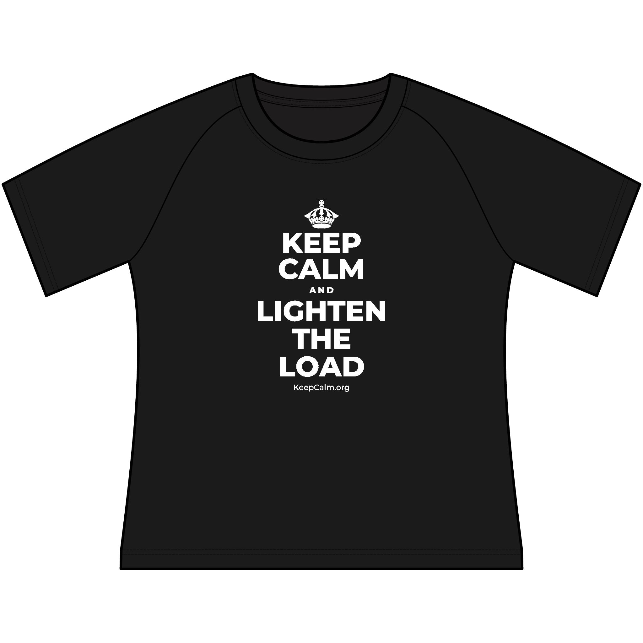KEEP CALM AND LIGHTEN THE LOAD Women's Raglan Tee