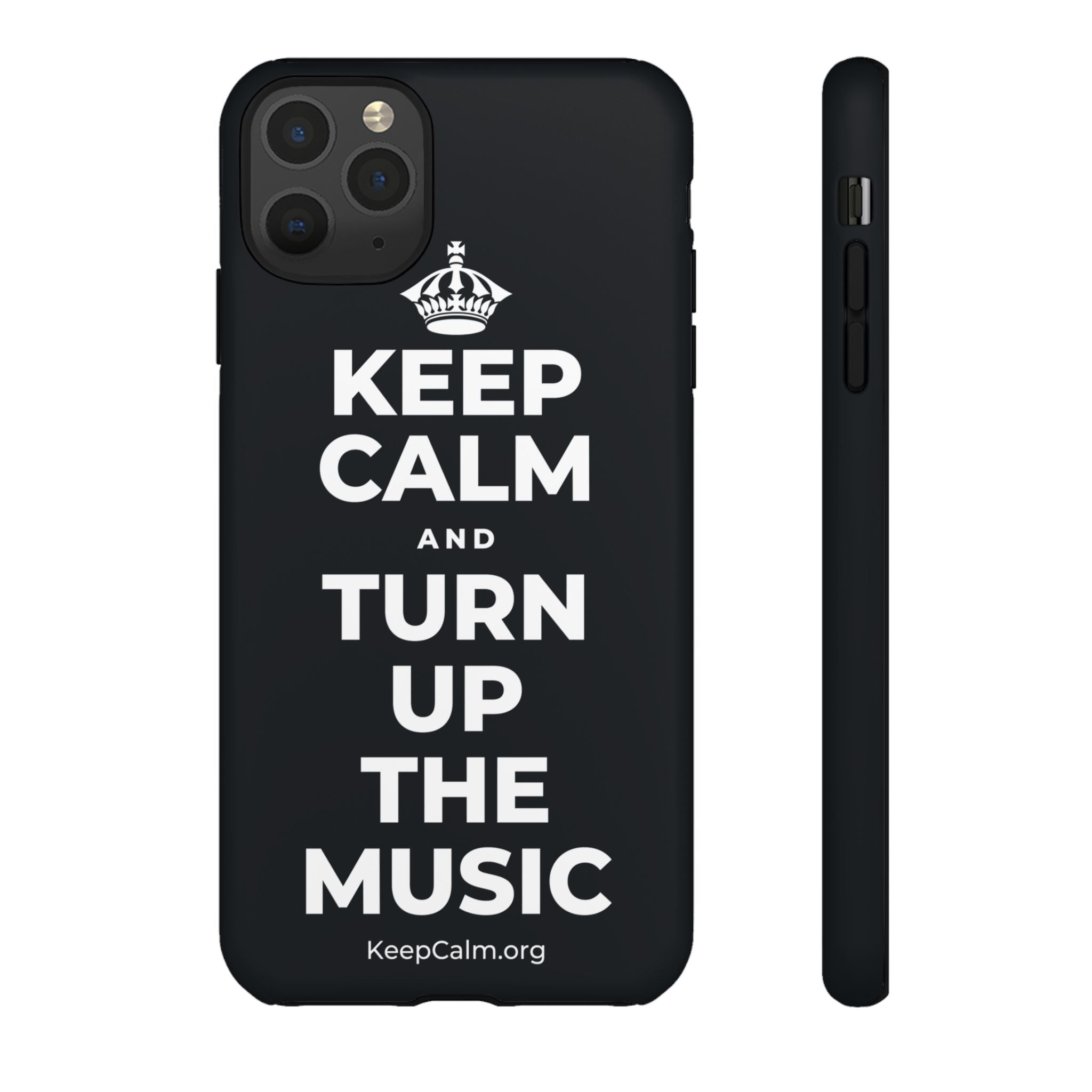 KEEP CALM AND TURN UP THE MUSIC Phone Case (Dark)