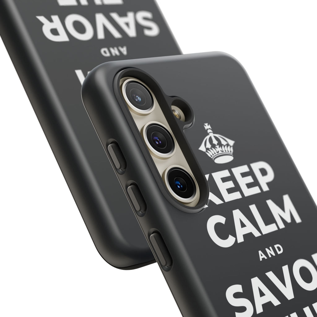 KEEP CALM AND SAVOR THE SMALL MAGIC Phone Case (Dark)