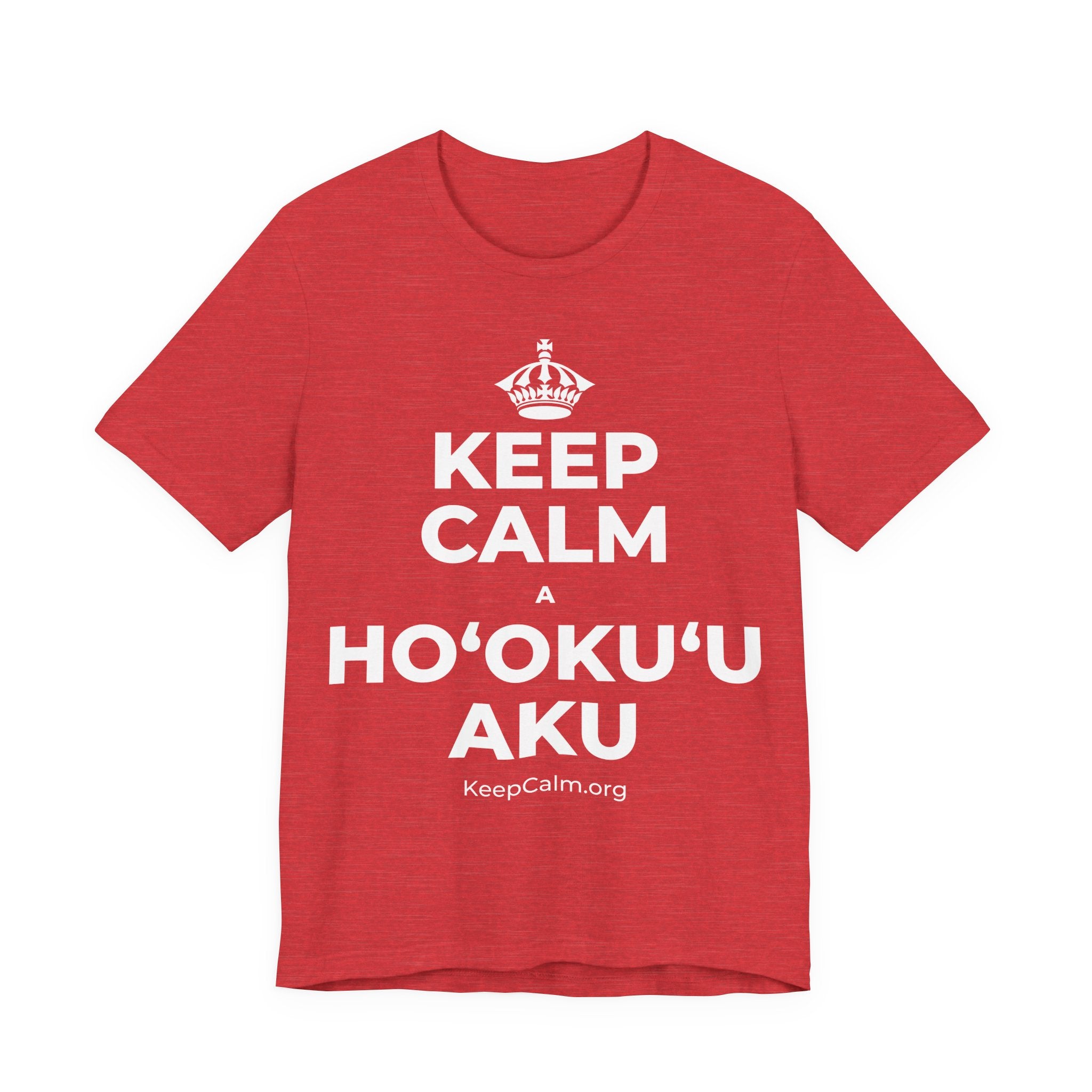 KEEP CALM A HOʻOKUʻU AKU T-Shirt (Baby Blue–Silver)