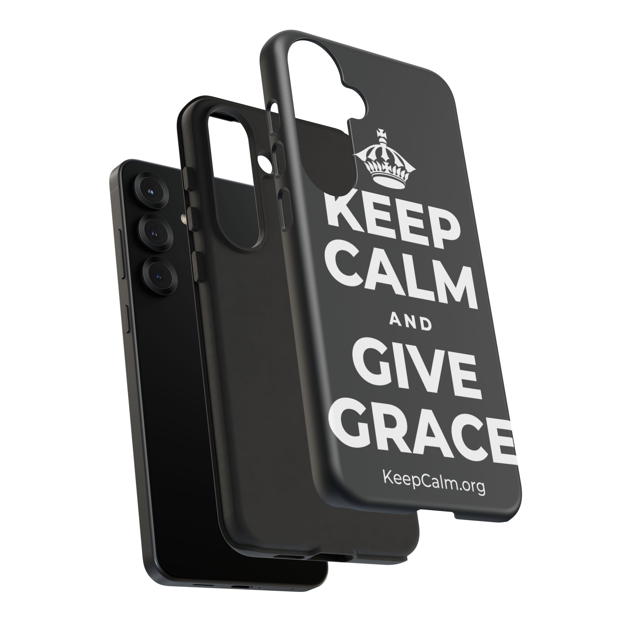KEEP CALM AND GIVE GRACE Phone Case (Dark)