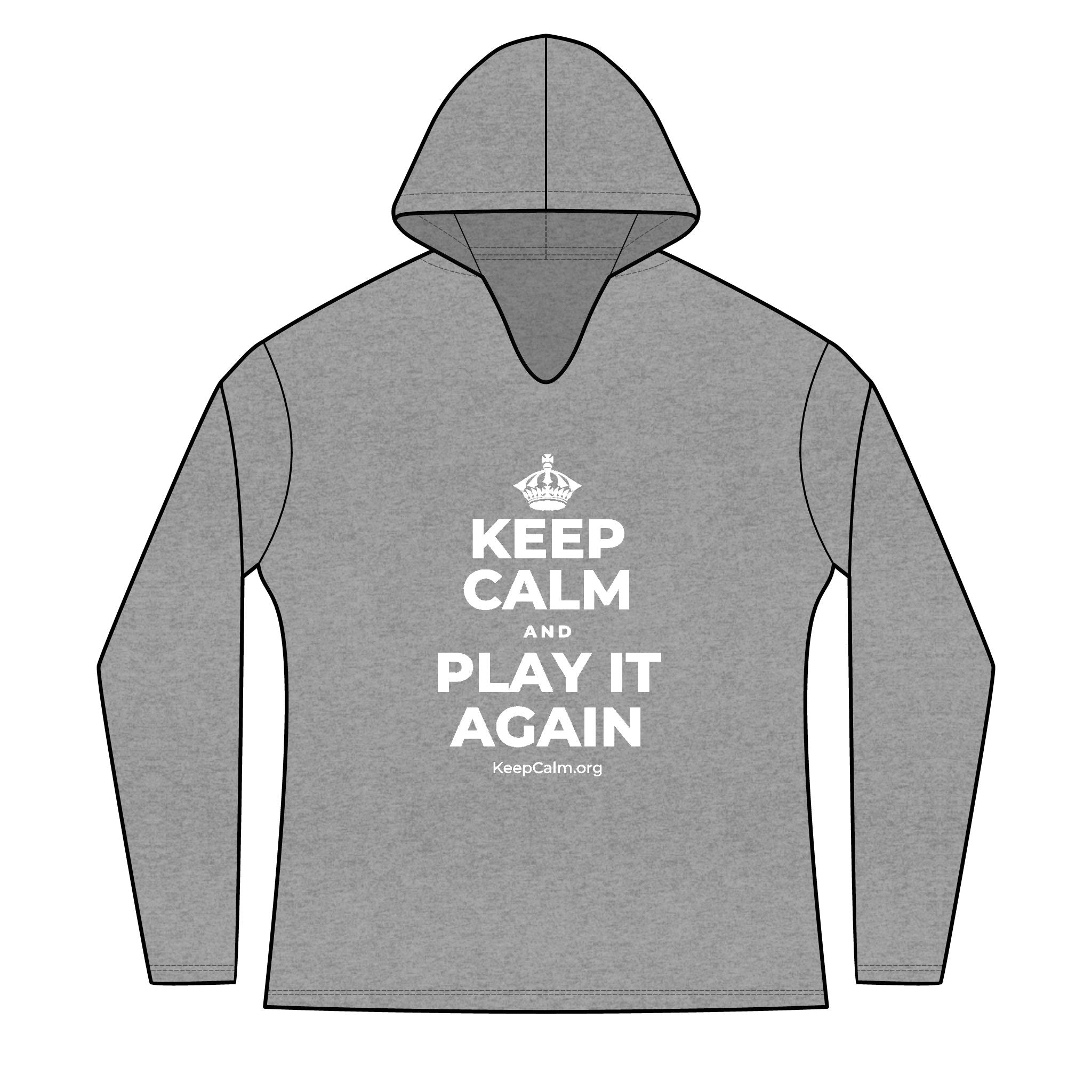 KEEP CALM AND PLAY IT AGAIN Women's Long Sleeve Hoodie