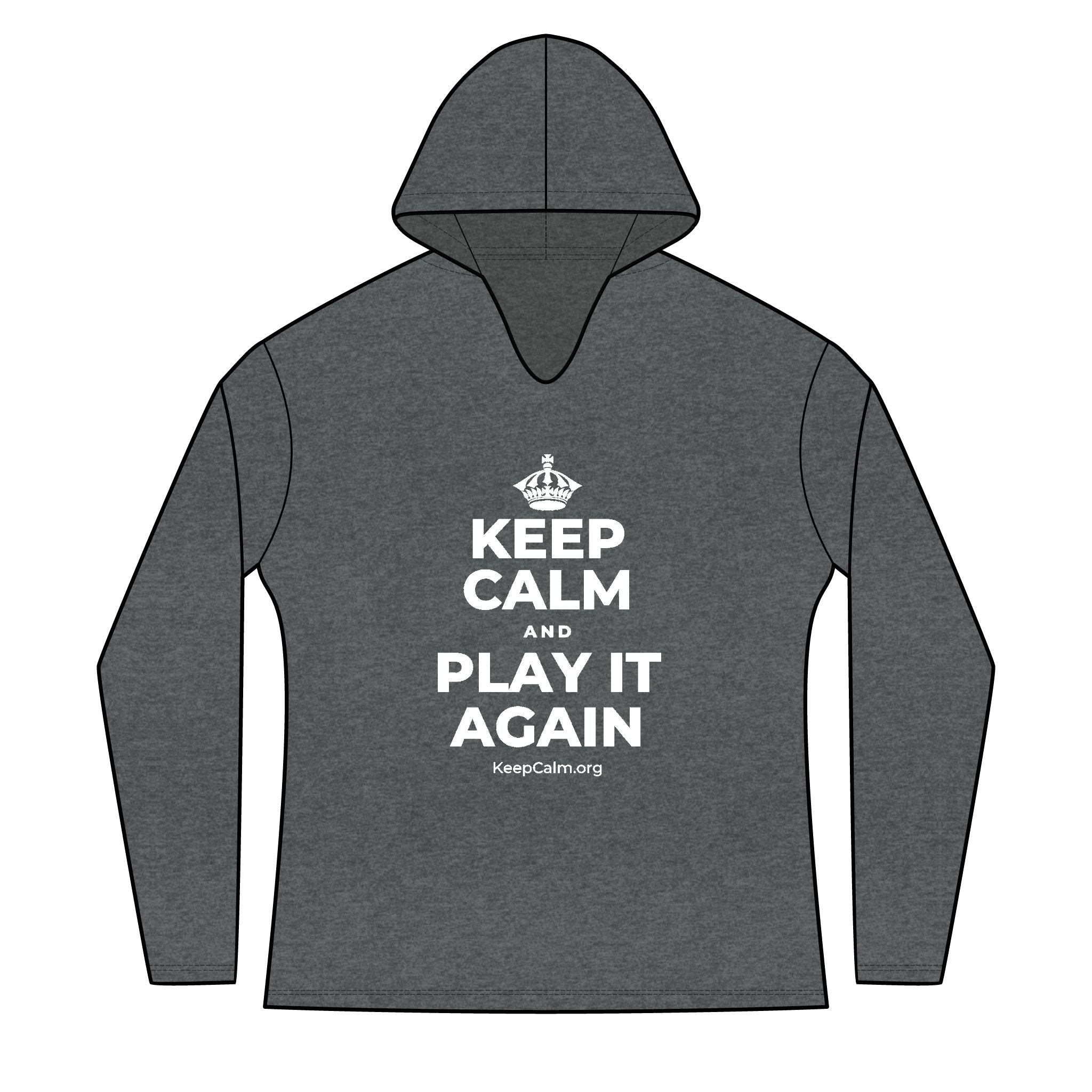 KEEP CALM AND PLAY IT AGAIN Women's Long Sleeve Hoodie