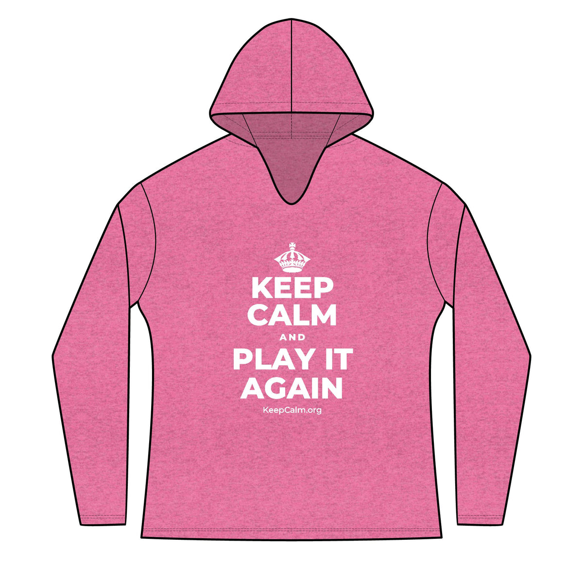 KEEP CALM AND PLAY IT AGAIN Women's Long Sleeve Hoodie