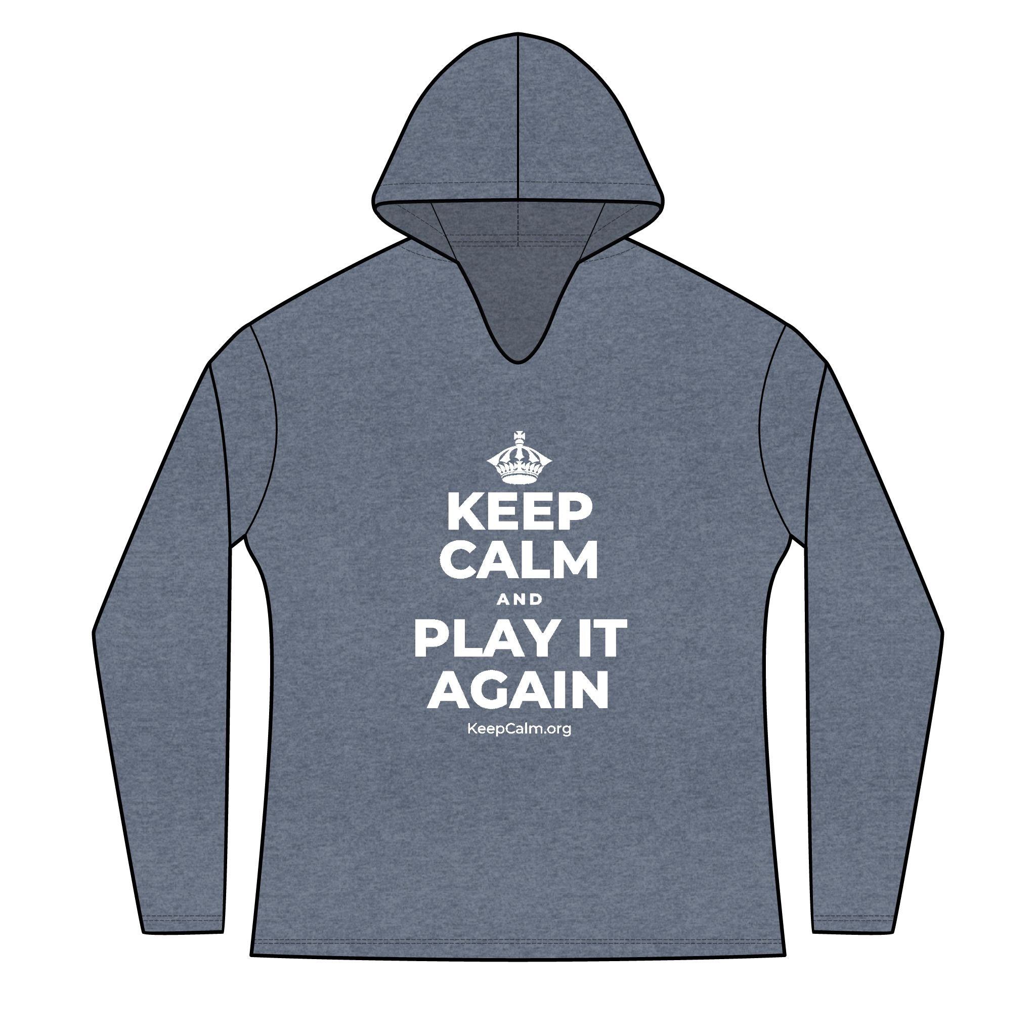 KEEP CALM AND PLAY IT AGAIN Women's Long Sleeve Hoodie