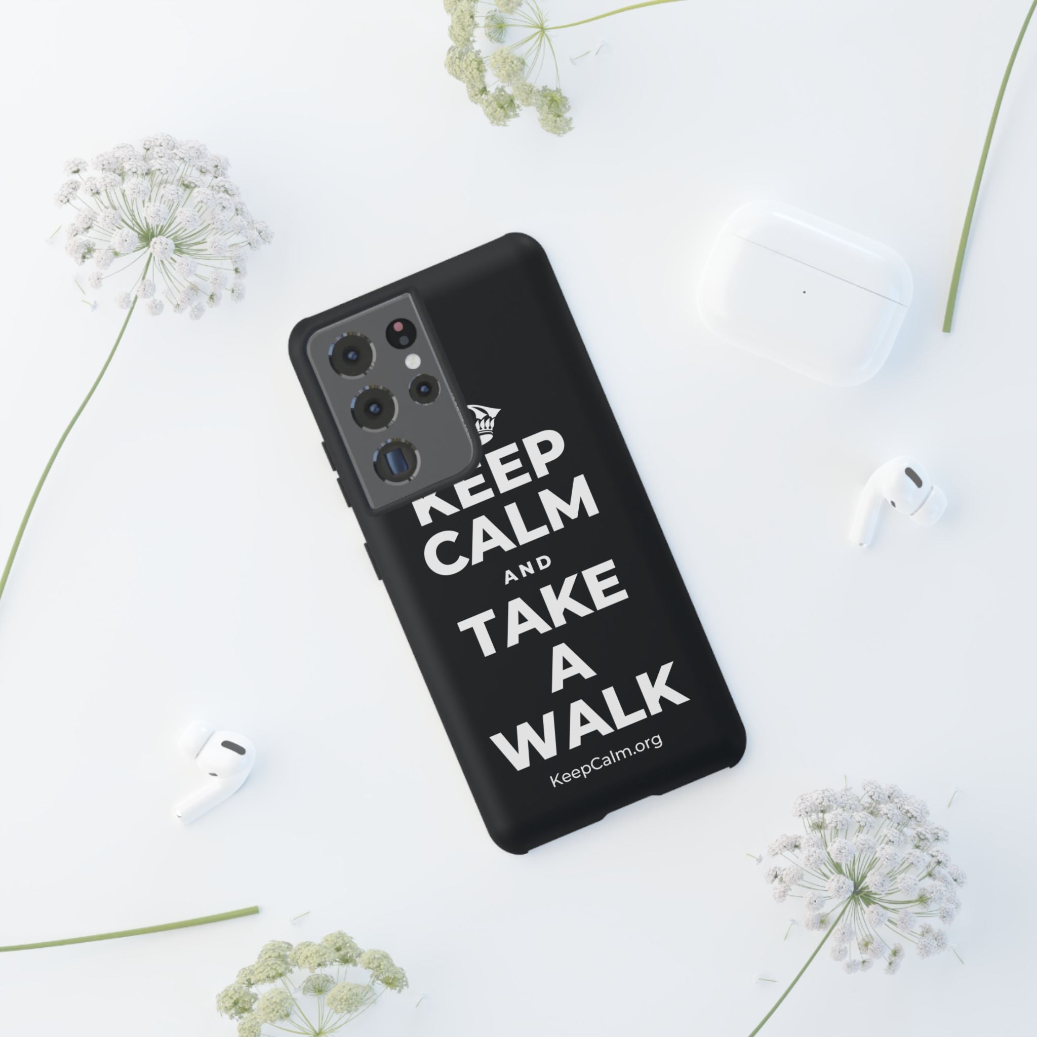 KEEP CALM AND TAKE A WALK Phone Case (Dark)