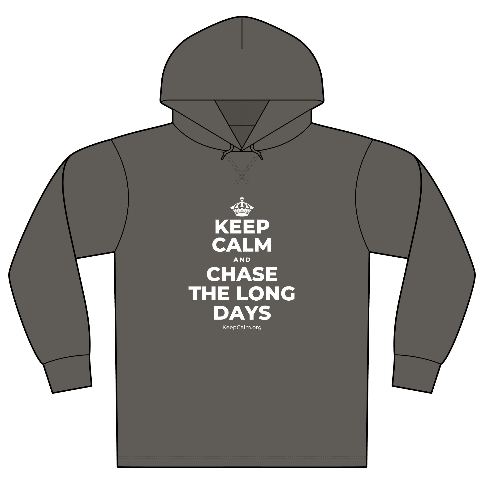KEEP CALM AND CHASE THE LONG DAYS Organic Hoodie Tee