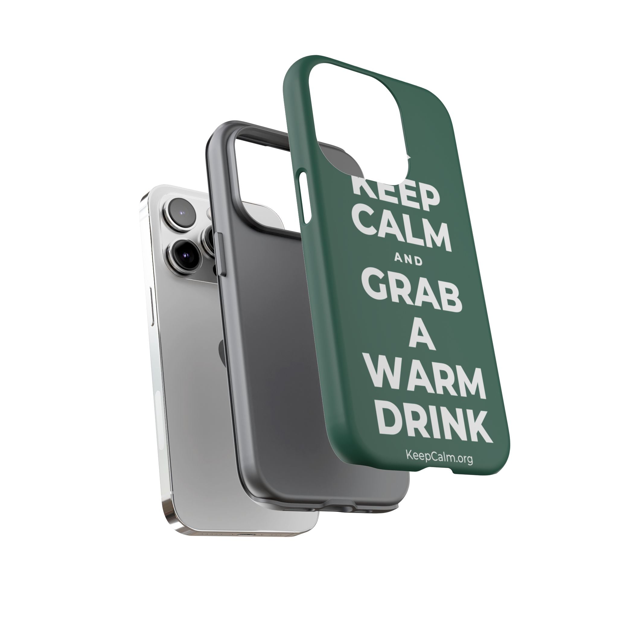 KEEP CALM AND GRAB A WARM DRINK Phone Case