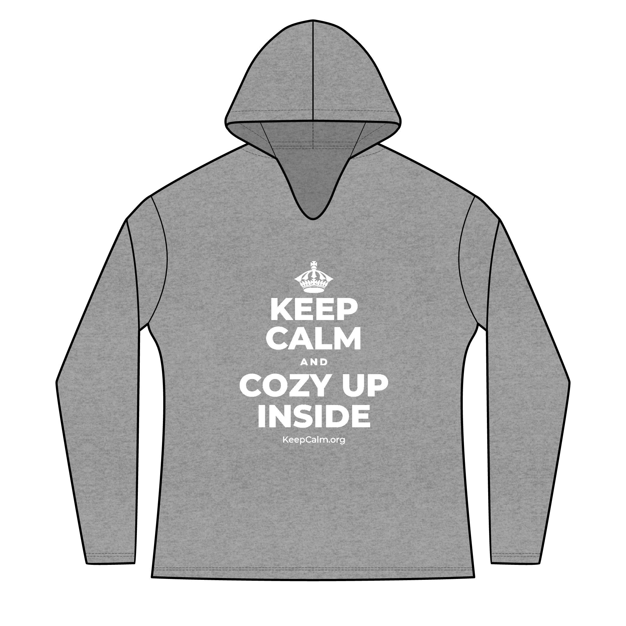 KEEP CALM AND COZY UP INSIDE Women's Long Sleeve Hoodie