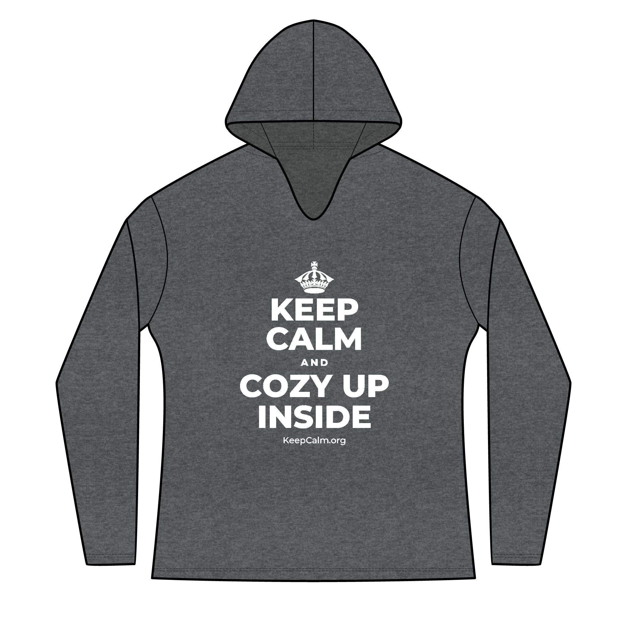 KEEP CALM AND COZY UP INSIDE Women's Long Sleeve Hoodie