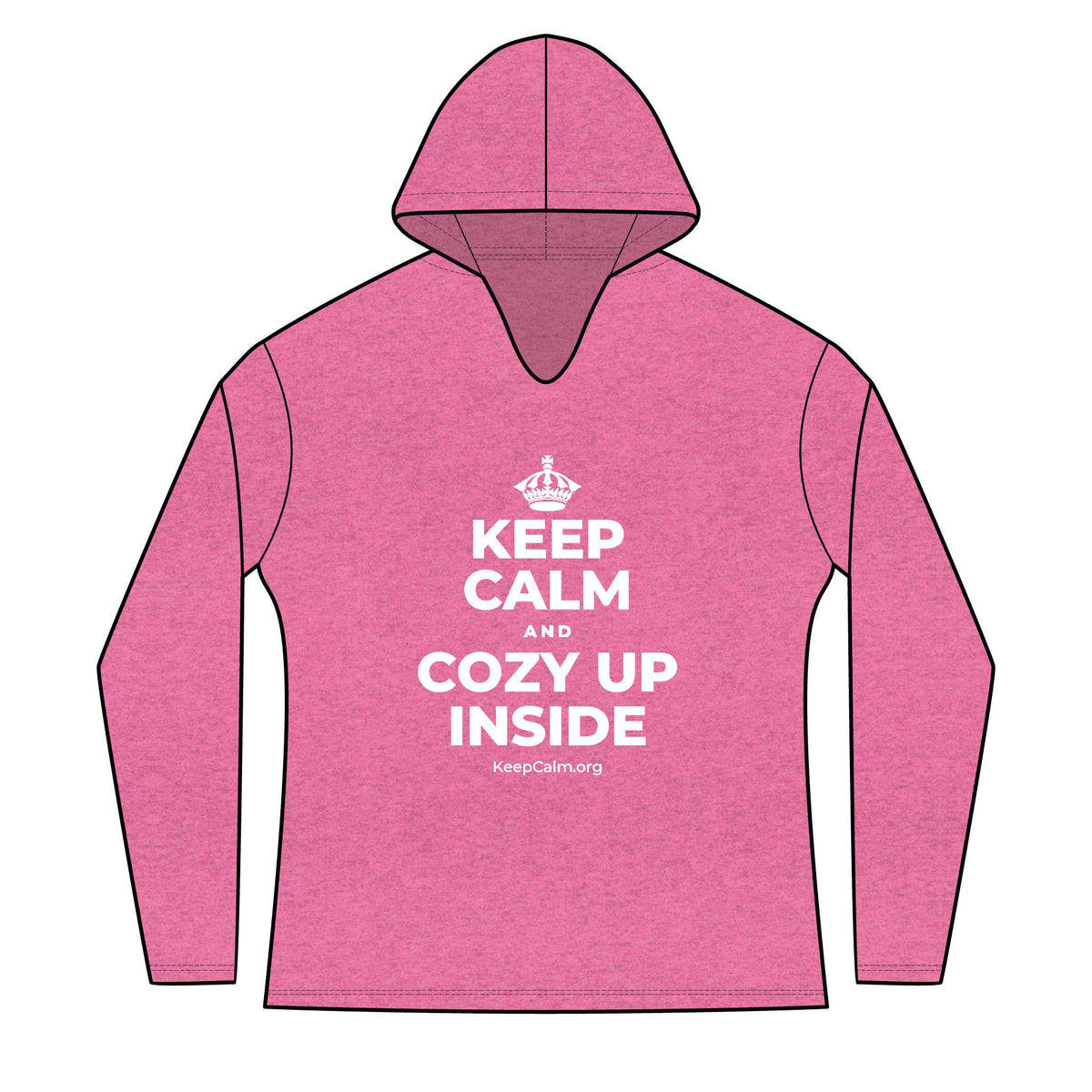 KEEP CALM AND COZY UP INSIDE Women's Long Sleeve Hoodie