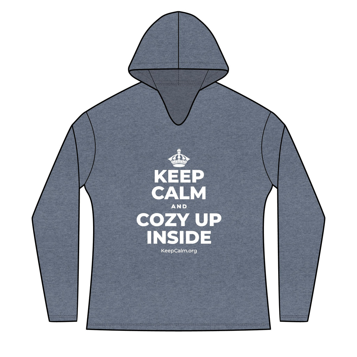 KEEP CALM AND COZY UP INSIDE Women's Long Sleeve Hoodie