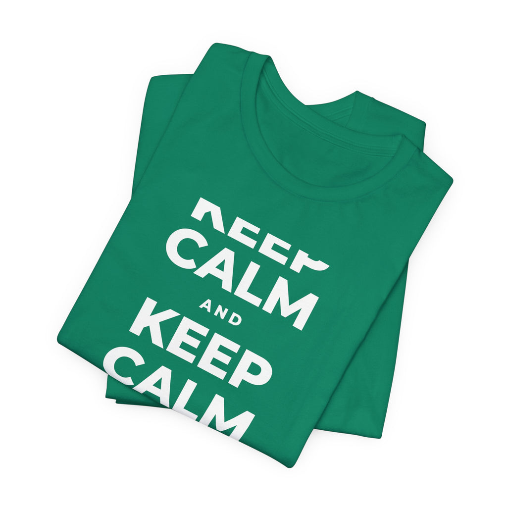 KEEP CALM AND TAKE A WALK T-Shirt (White–Asphalt)