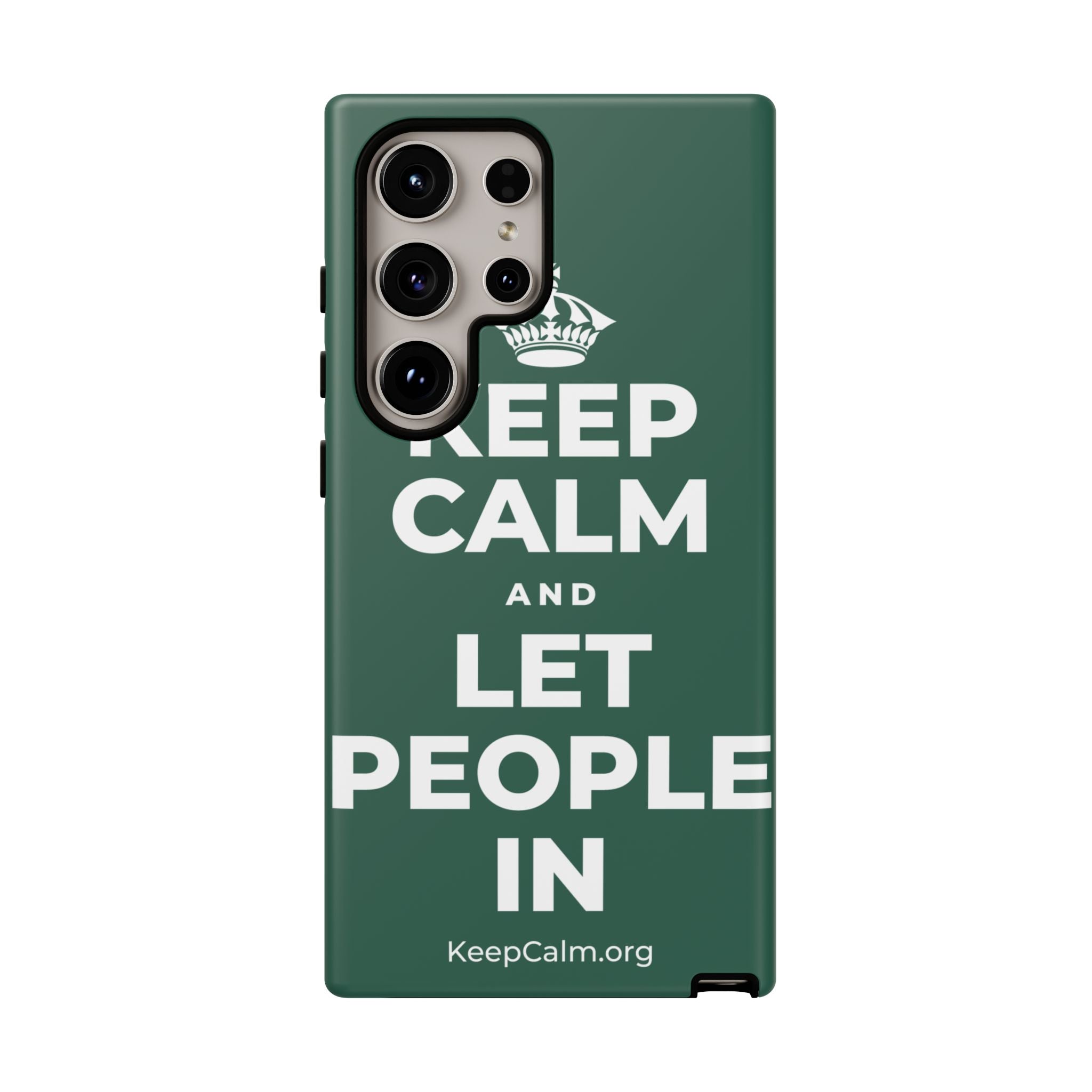 KEEP CALM AND LET PEOPLE IN Phone Case