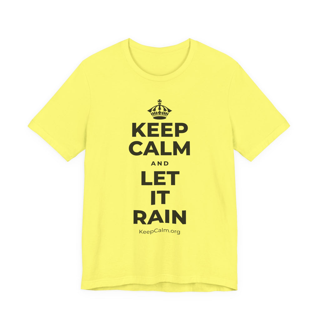 KEEP CALM AND LET IT RAIN T-Shirt (Soft Cream–Heather Mauve)