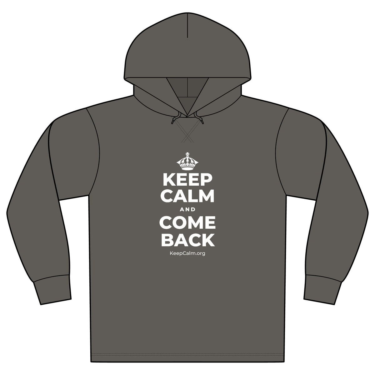 KEEP CALM AND COME BACK Organic Hoodie Tee